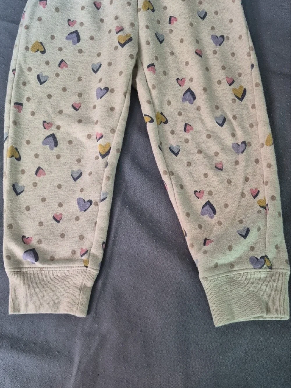 Baby GAP Girls 4T Lot Of 2 Pastel Star & Heart Joggers Pull On Pant Playwear